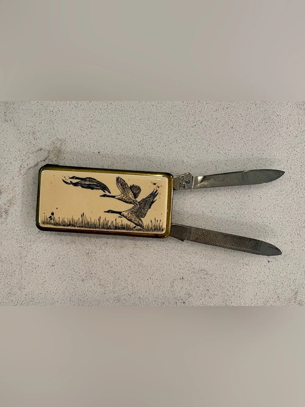 Vintage Flying Geese Mini Money Clip